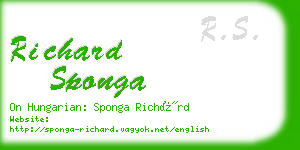 richard sponga business card